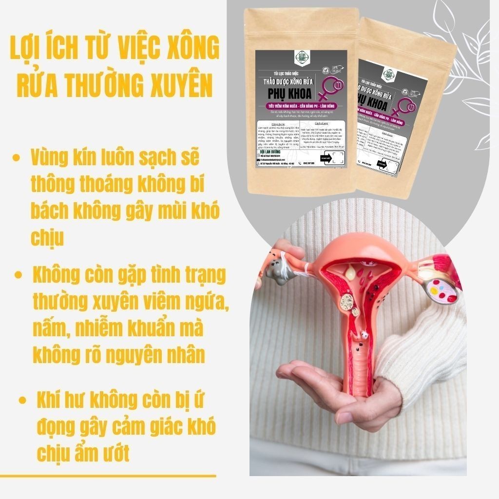 Túi Lọc Thảo Dược Xông Rửa Phụ Khoa - Bội Lan Đường- Vệ Sinh, Giảm Ngứa, Chống Khí Hư - Bịch 20 túi