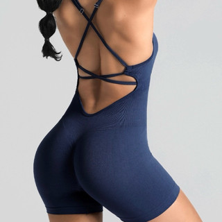 Bộ Đồ Tập Thể Thao Gym, Yoga Nữ Liền Thân Lưng Chéo Chất Dệt Kim Cao Cấp (suit69)