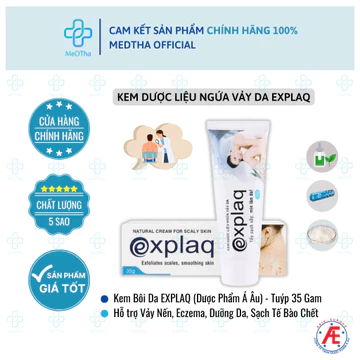 EXPLAQ - Kem Bôi Thảo Dược Hỗ trợ Vảy Nến, Á Sừng, Eczema, Dưỡng Da, Làm Sạch Vảy, Mềm Da (Tuýp 35g)