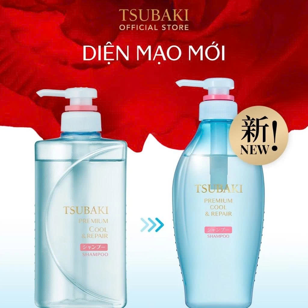Dầu gội Phục hồi & bồng bềnh Tsubaki Premium Volume & Repair 450ml