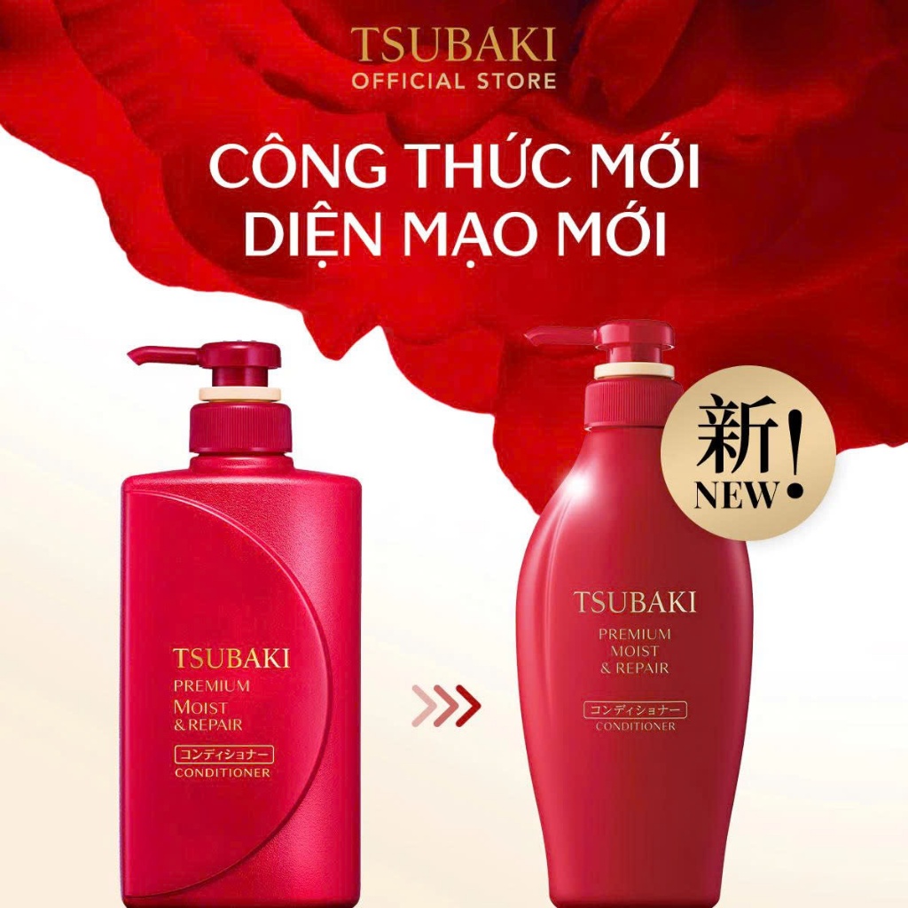 Dầu gội Phục hồi & bồng bềnh Tsubaki Premium Volume & Repair 450ml