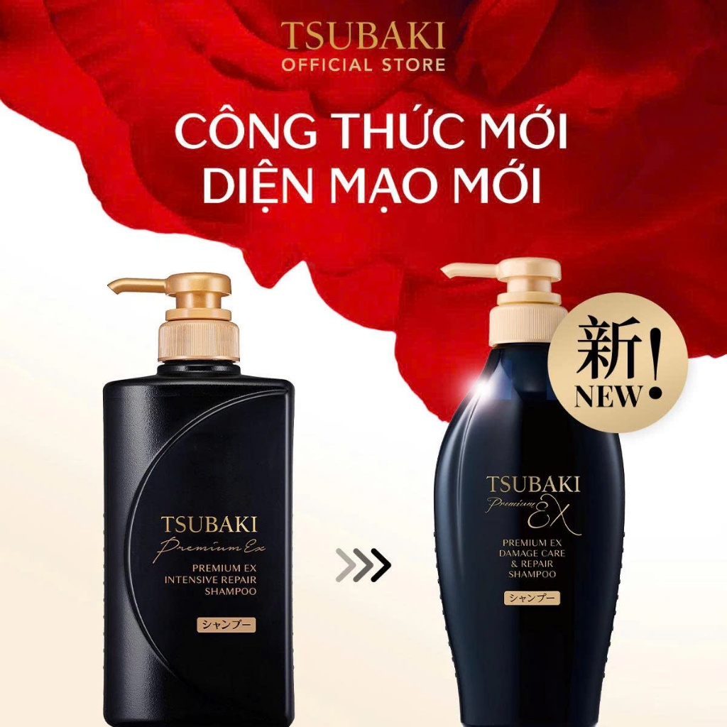 Dầu gội Phục hồi & bồng bềnh Tsubaki Premium Volume & Repair 450ml