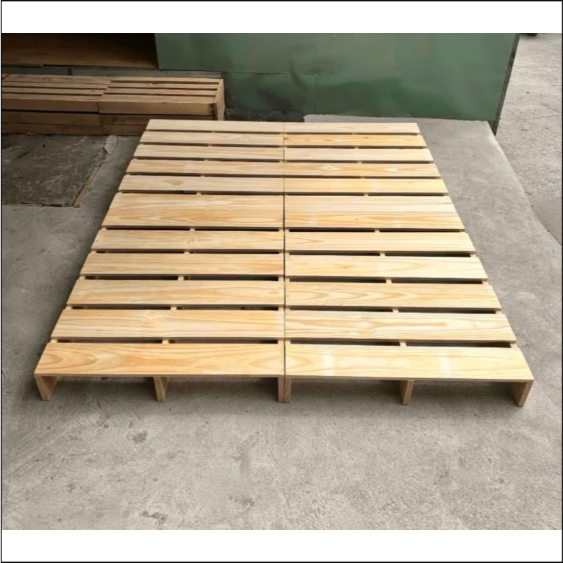 Giường Ngủ Pallet Gỗ Tự Nhiên Cao Cấp Nan Dày, Giường Pallet Gấp Gọn Hở Chân, Gỗ Mới Cao 10cm Từ 2-4 Mảnh - HOMDECOR