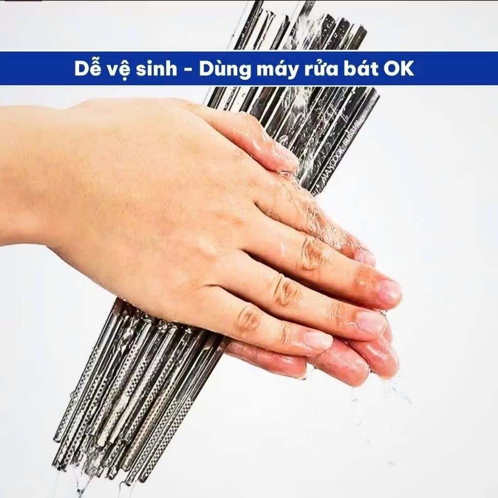 Bộ 5 Đôi Đũa Inox SUS 304 Đầu vuông Chống Trượt Cao Cấp | Shopee Việt Nam