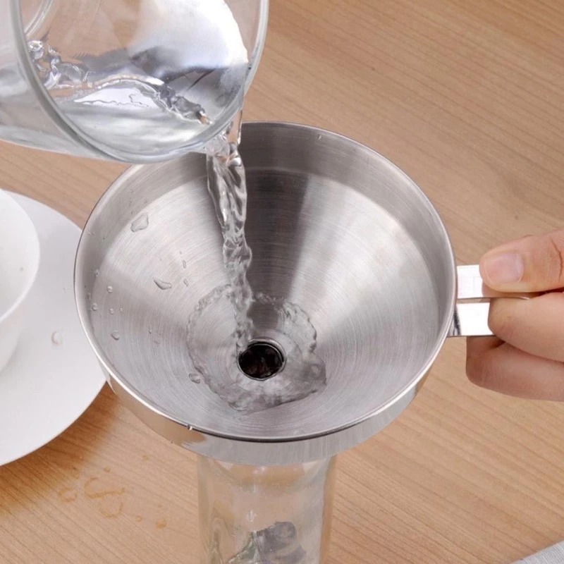 Phễu Inox Đường Kính 10cm - 18cm Miệng Rộng Để Rót Dầu/ Rượu/ Mật Ong Tiện Dụng Cho Nhà Bếp