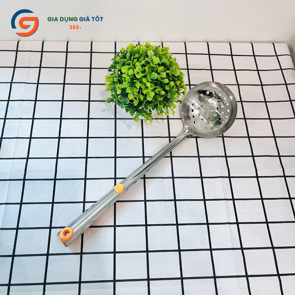 Bộ 3 muôi vá xẻng inox cán dài , dụng cụ nấu ăn nhà bếp - muôi múc canh, vá lỗ, xẻng chiên