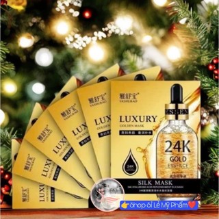 [Hộp 10Nạ] Mặt Nạ Vàng 24k Luxury Golden Mask Cấp Ẩm Bổ Sung Tinh Chất Ngăn Ngừa Lão Hoá