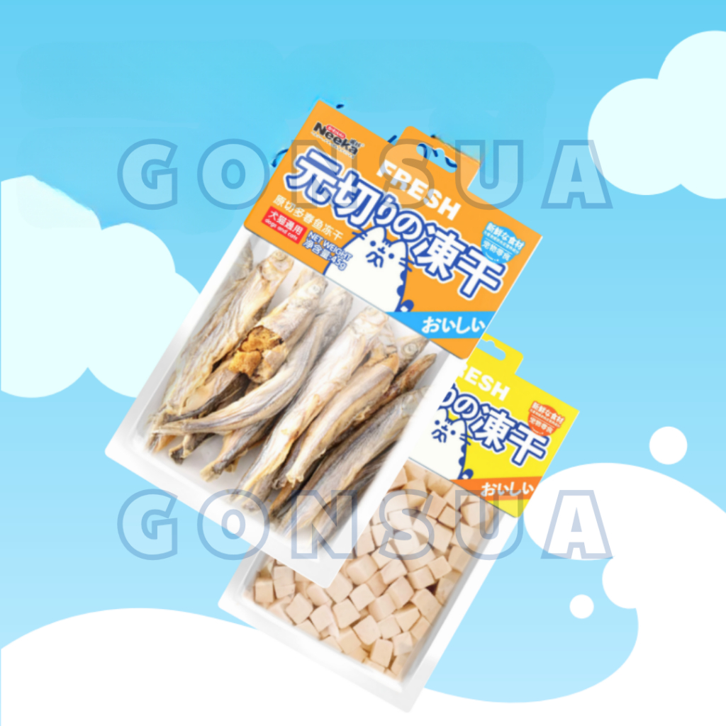 Thịt Sấy Lạnh Neeka Cho Chó Và Mèo, Ức Gà, Vịt, Cá Trứng, Chim Cút Sấy Ngon, Giàu Đạm, Dễ Tiêu Hóa