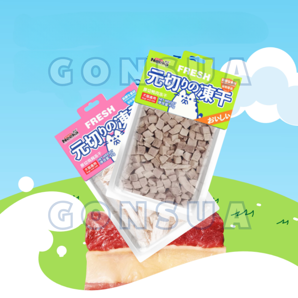 Thịt Sấy Lạnh Neeka Cho Chó Và Mèo, Ức Gà, Vịt, Cá Trứng, Chim Cút Sấy Ngon, Giàu Đạm, Dễ Tiêu Hóa