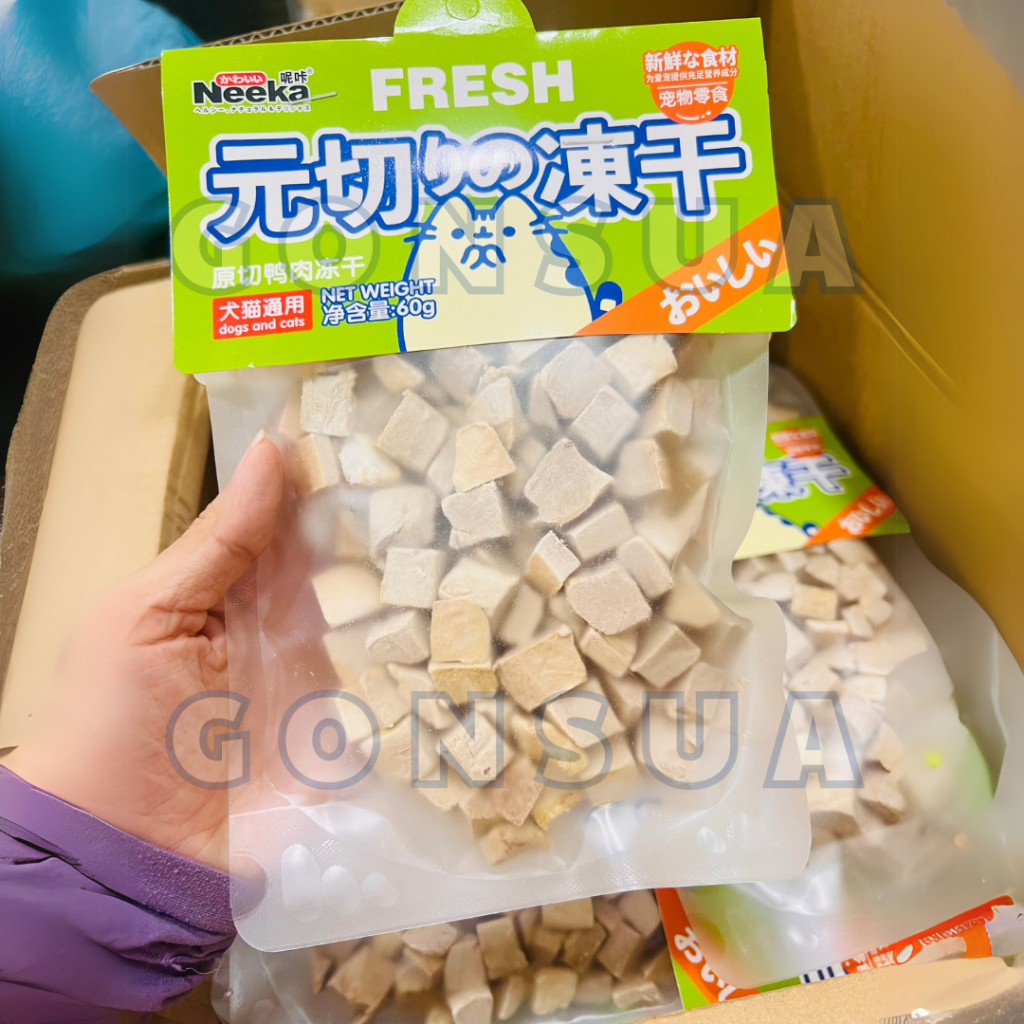 Thịt Sấy Lạnh Neeka Cho Chó Và Mèo, Ức Gà, Vịt, Cá Trứng, Chim Cút Sấy Ngon, Giàu Đạm, Dễ Tiêu Hóa
