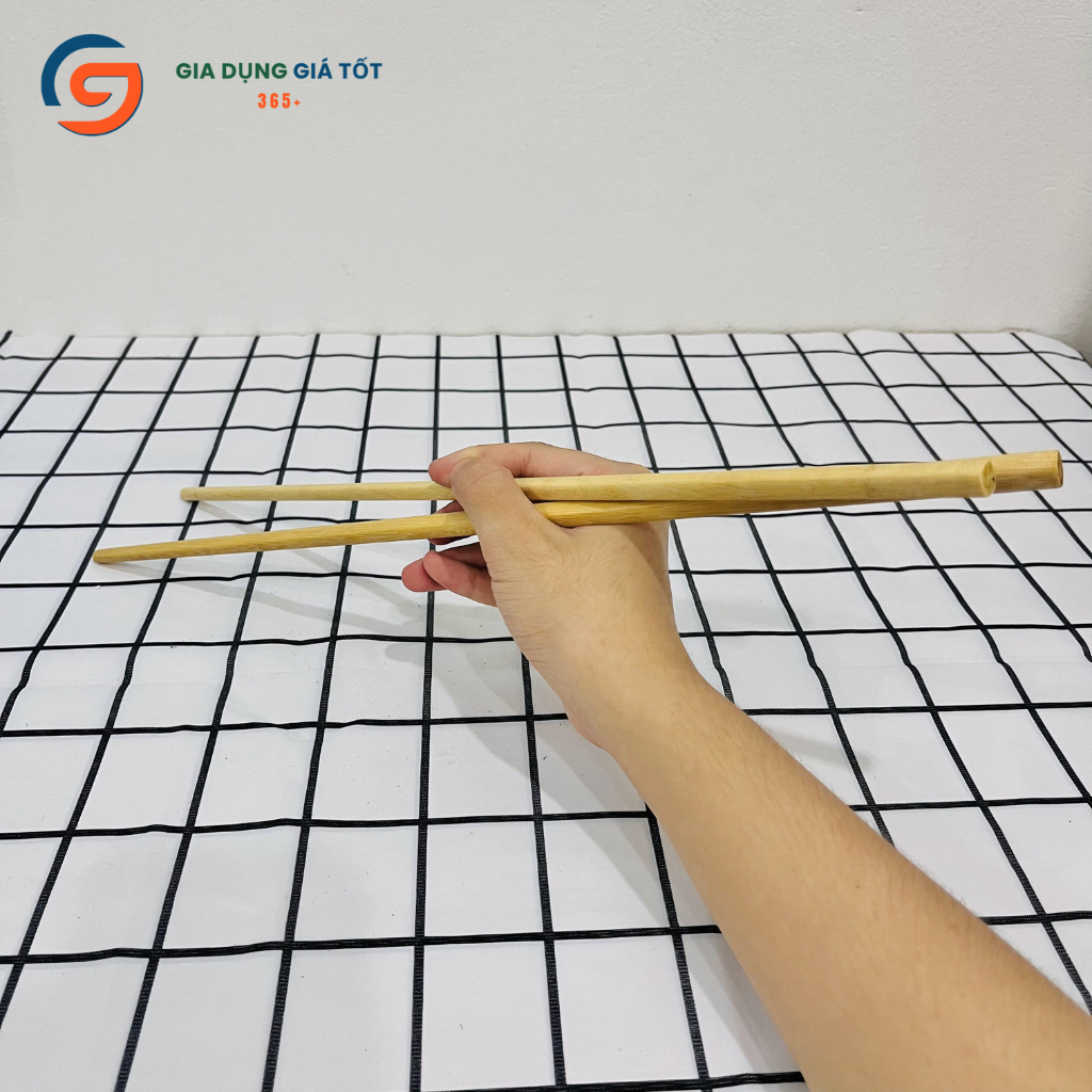 Đũa gỗ xào thức ăn dài 39cm, đũa nấu bếp, gắp đồ ăn chống nóng tay