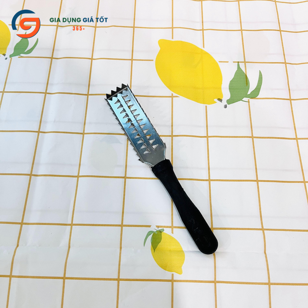 Dụng cụ đánh vảy cá inox không gỉ , đánh vảy cán nhựa dài 21cm chống trơn