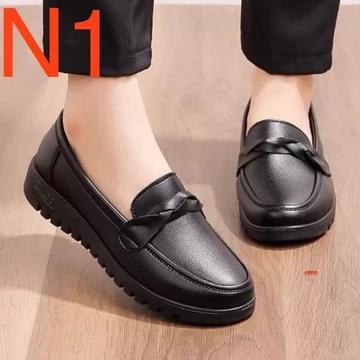 Giày Lười Nữ NGKN1N2 Giày lười nữ trung niên , giày tặng mẹ da thật siêu mềm êm chân bảo hành 1 năm (giày doc nữ)