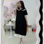 Đầm suông basic nữ tính cute bầu mặc xinh Váy polo dáng dài maxi cổ sen viền bèo trắng cộc tay vintage form rộng T272G