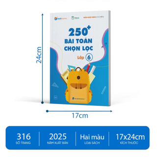Sách - Tham khảo Lớp 6 - 250 Bài Toán Chọn Lọc Lớp 6 - TKBooks