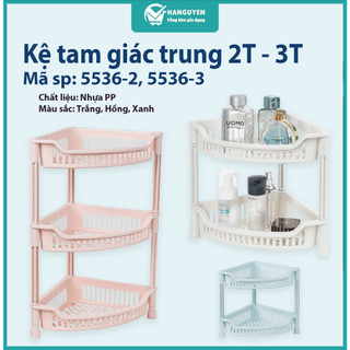 Kệ góc tam giác Việt Nhật 2 tầng 3 tầng tiện lợi để nhà tắm, nhà bếp cao cấp ms: 5536-2, 5536-3