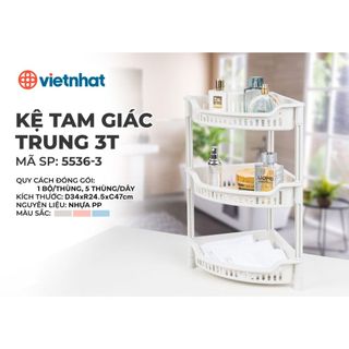 Kệ góc tam giác Việt Nhật 2 tầng 3 tầng tiện lợi để nhà tắm, nhà bếp cao cấp ms: 5536-2, 5536-3