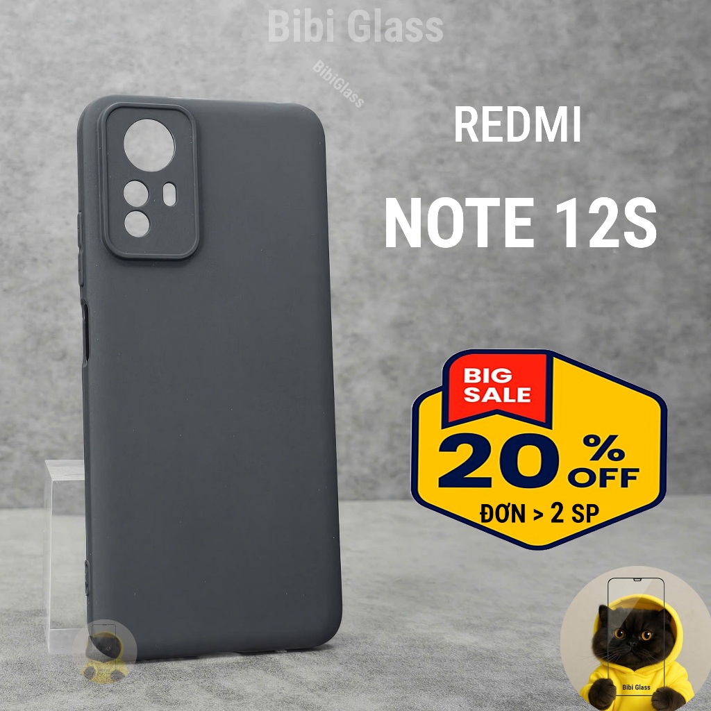 Ốp lưng Redmi Note 12s cạnh vuông bảo vệ cam toàn diện nhựa dẻo I Vỏ bao lưng điện thoại Xiaomi