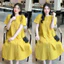 Đầm bầu bigsize oversize babydoll cute dễ thương xinh Váy nữ form rộng dọc cúc cộc tay chất đũi dáng dài T630G