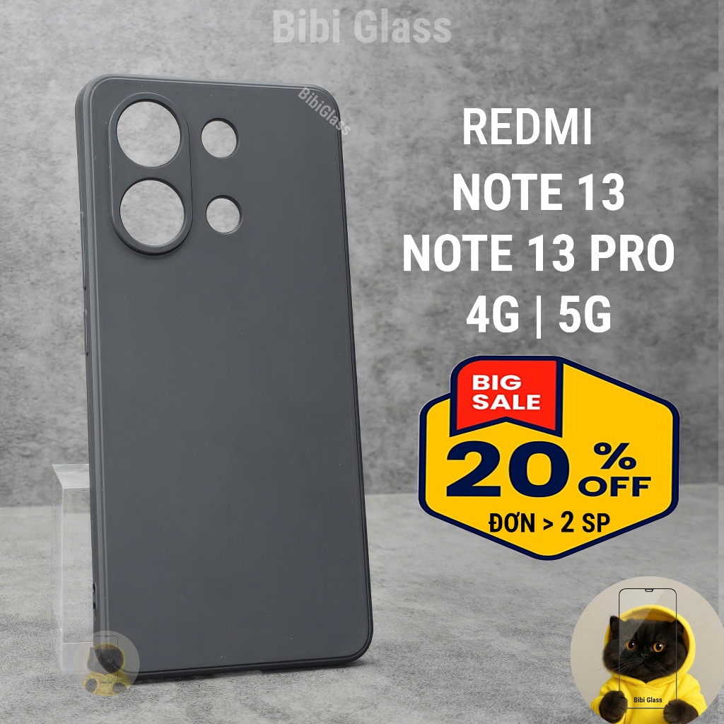 Ốp lưng Redmi Note 13 / 13 Pro 4G 5G cạnh vuông bảo vệ cam nhựa dẻo I Vỏ bao lưng điện thoại Xiaomi
