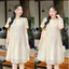 Đầm bầu bánh bèo nữ tính xinh xắn Váy tiểu thư cổ bèo cộc tay bèo dáng suông form rộng chất voan tơ 2 lớp T631G