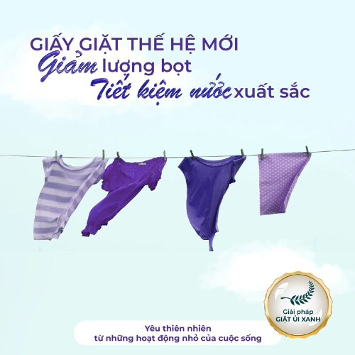 (2 Miếng) Giấy giặt hút màu, chống loang màu quần áo oải hương Color Catcher Laundry Sheet Lavender
