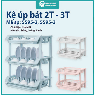 Kệ úp chén đĩa 2 tầng 3 tầng Việt Nhật có khe cắm dĩa và khay hứng nước tiện lợi ms: 5595-2, 5595-3