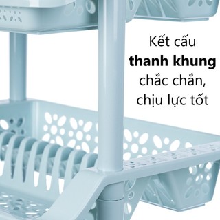 Kệ úp chén đĩa 2 tầng 3 tầng Việt Nhật có khe cắm dĩa và khay hứng nước tiện lợi ms: 5595-2, 5595-3