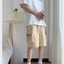 Quần sooc hiphop ống rộng to unisex Quần short ngố đùi ống rộng kaki túi hộp túi có chốt rút nam nữ T207G