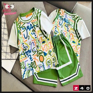 Đồ bộ mặc nhà An's Kids bé trai thời trang chất thun lạnh in 3D màu sắc đẹp và thời thượng
