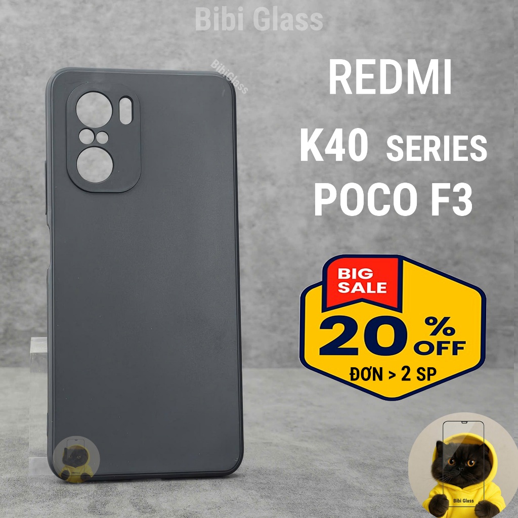 Ốp lưng Poco F3 / Redmi K40 bảo vệ cam điện thoại toàn diện cạnh vuông nhựa dẻo tpu bibi glass