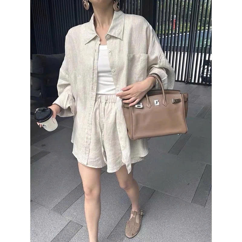 𝗖𝗶𝗰𝗶 𝗦𝗲𝘁 - Set Linen sơ mi quần short BEELY