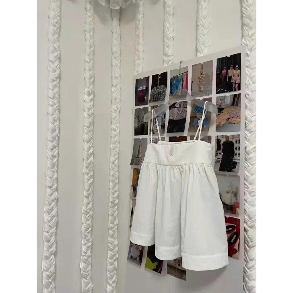 𝗫𝗶𝘂 𝗟𝗶𝗻𝗲𝗻 - Áo Babydoll Cổ Viền Trắng/Đen
