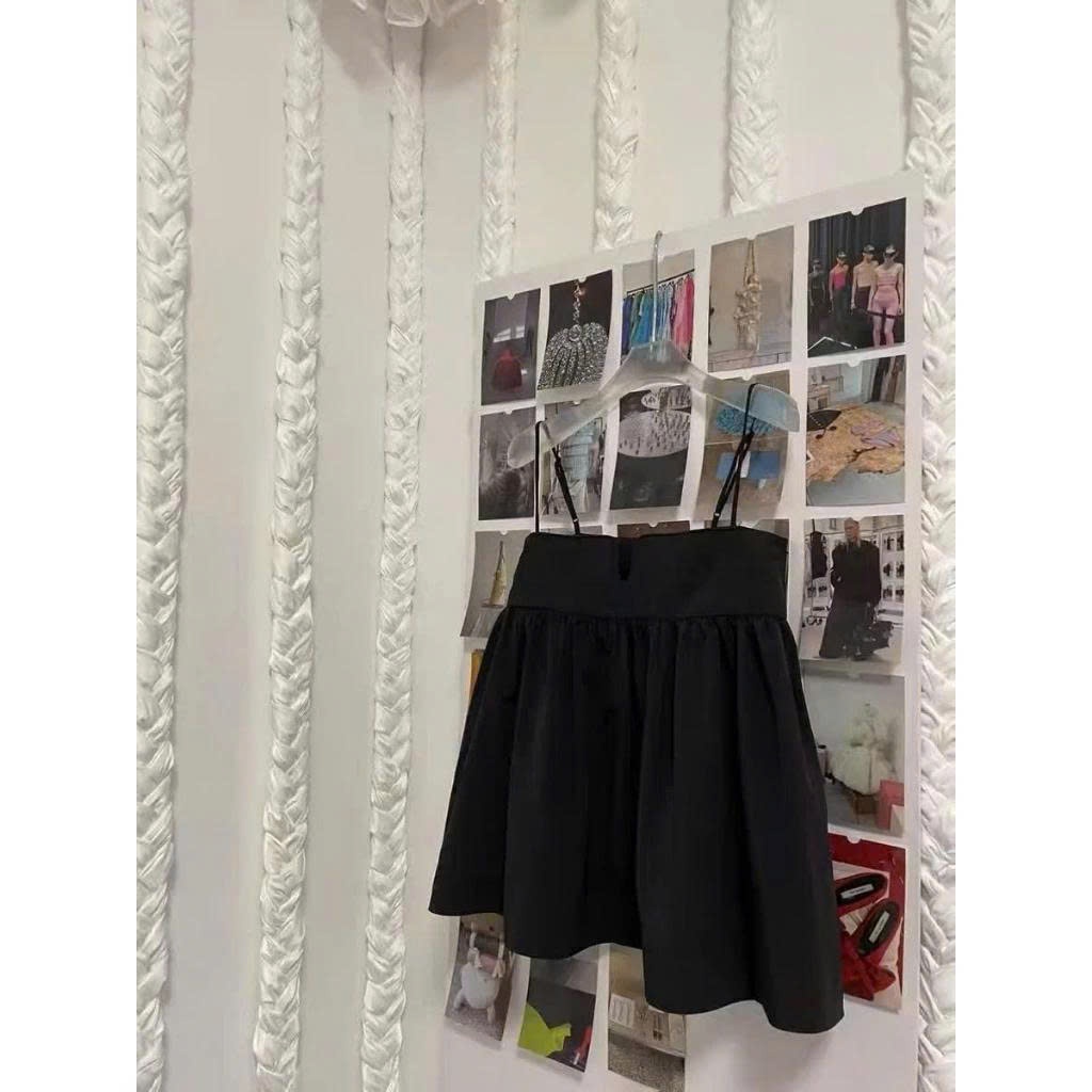𝗫𝗶𝘂 𝗟𝗶𝗻𝗲𝗻 - Áo Babydoll Cổ Viền Trắng/Đen