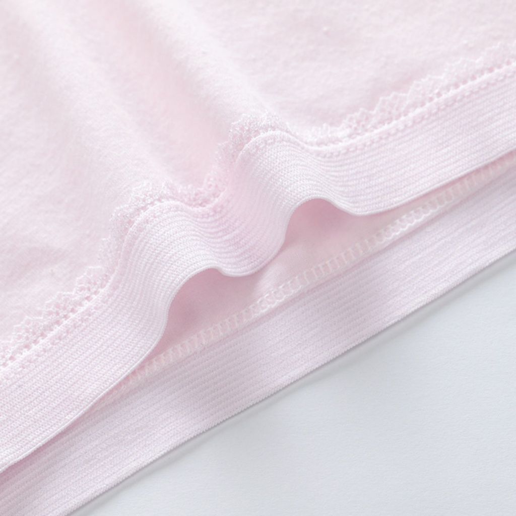 SET 3 Áo lá bé gái tuổi dậy thì cotton dày dặn thấm hút kiểu dáng basic viền ren cute LANIXA