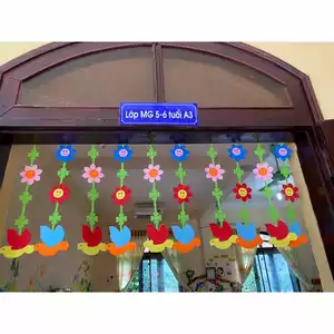 Rèm nỉ treo cửa - 1 BỘ 10 DÂY GIỐNG NHAU - trang trí lớp mầm non