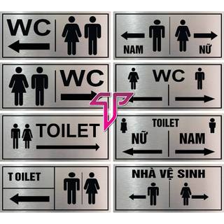 Chỉ dẫn nhà vệ sinh toilet, biển chi dẫn WC, toilet cao cấp, bảng chỉ dẫn vệ sinh nam nữ, bảng WC có tặng keo dán tường.