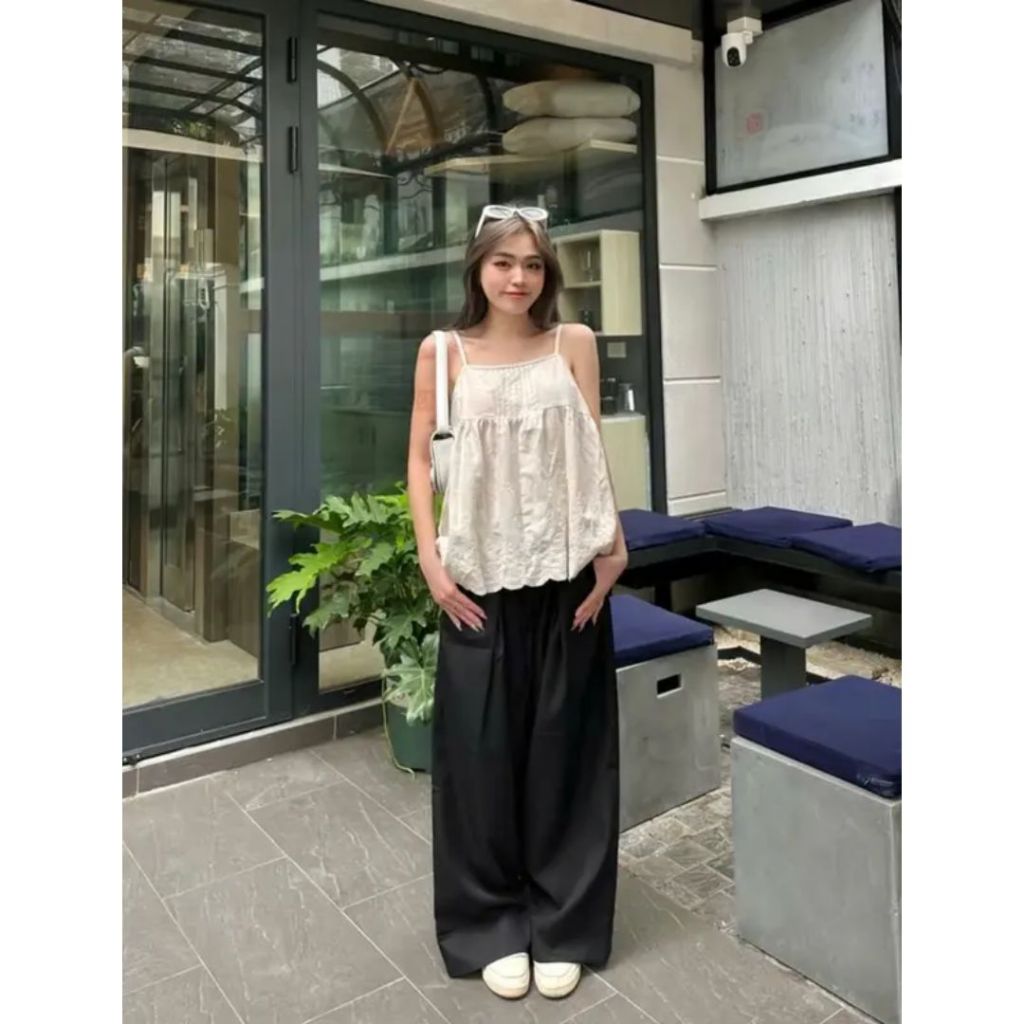 Quần Kaki Cạp Trễ Ống Rộng Basic Modern Girl Phong Cách Hàn Quốc | BigBuy360 - bigbuy360.vn