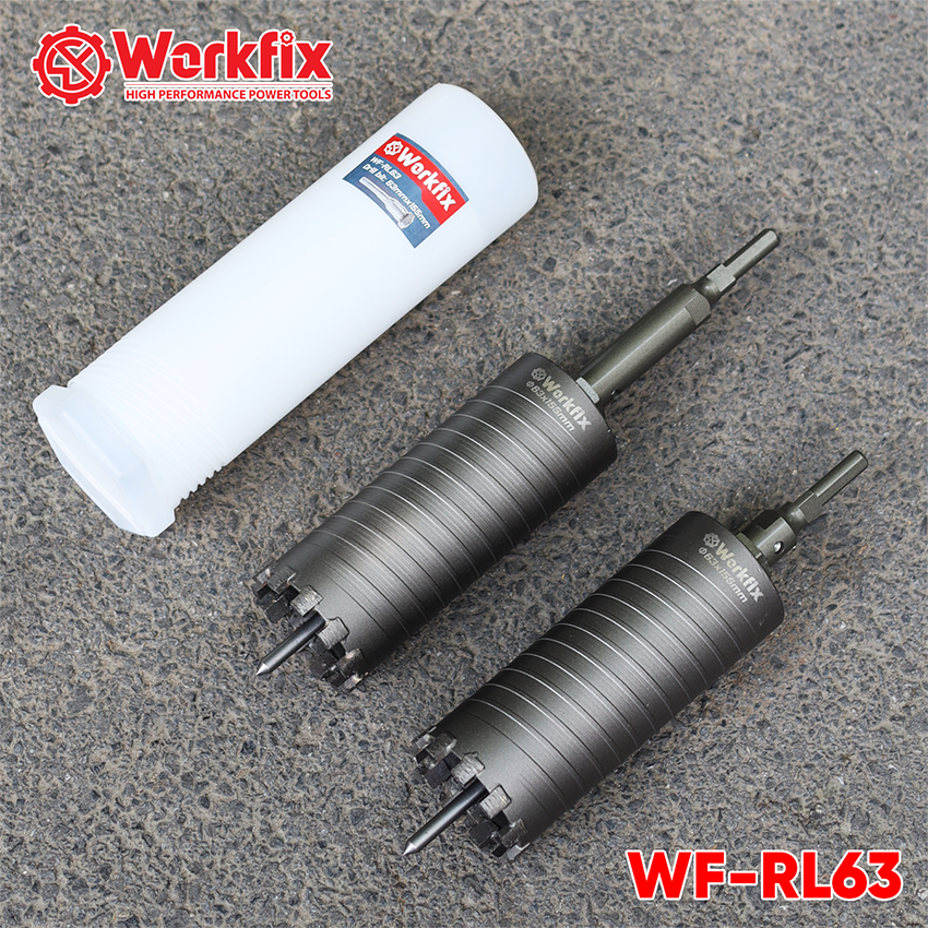 [CHÍNH HÃNG] Mũi Khoan Rút Lõi Máy Khoan Phi 55/ 63mm , Khoan Tường, Bê Tông Siêu Nhanh, Có Định Tâm