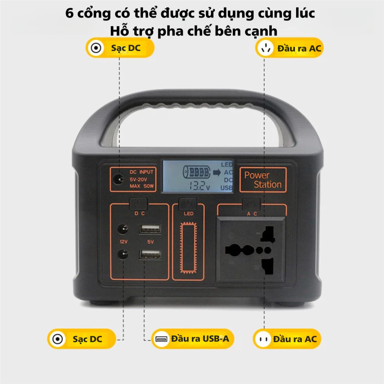 Trạm sạc di động 220V Nguồn điện di động thích hợp cho du lịch/cắm trại/leo núi/sử dụng tại nhà