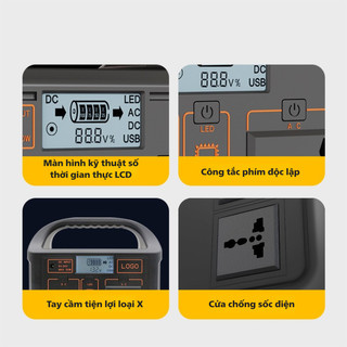 Trạm sạc di động 220V Nguồn điện di động thích hợp cho du lịch/cắm trại/leo núi/sử dụng tại nhà