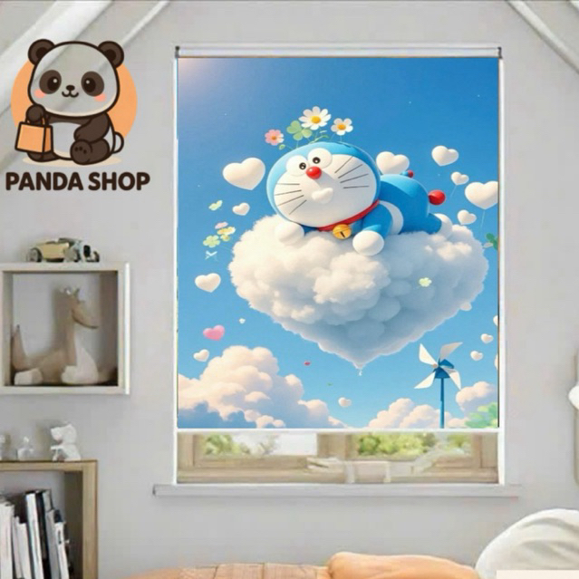 Rèm Cuốn In Tranh 3d Cửa Sổ Chiều Sâu Không Khoan Dễ Lắp Đặt Kích thước Theo YC