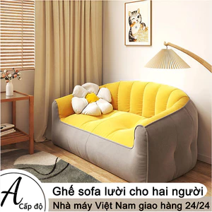 Ghế sofa lười biếng,Vải lanh cotton,Kèm theo hạt xốp,Ngồi lâu mà không bị lún,ghế đôi và ghế đơn