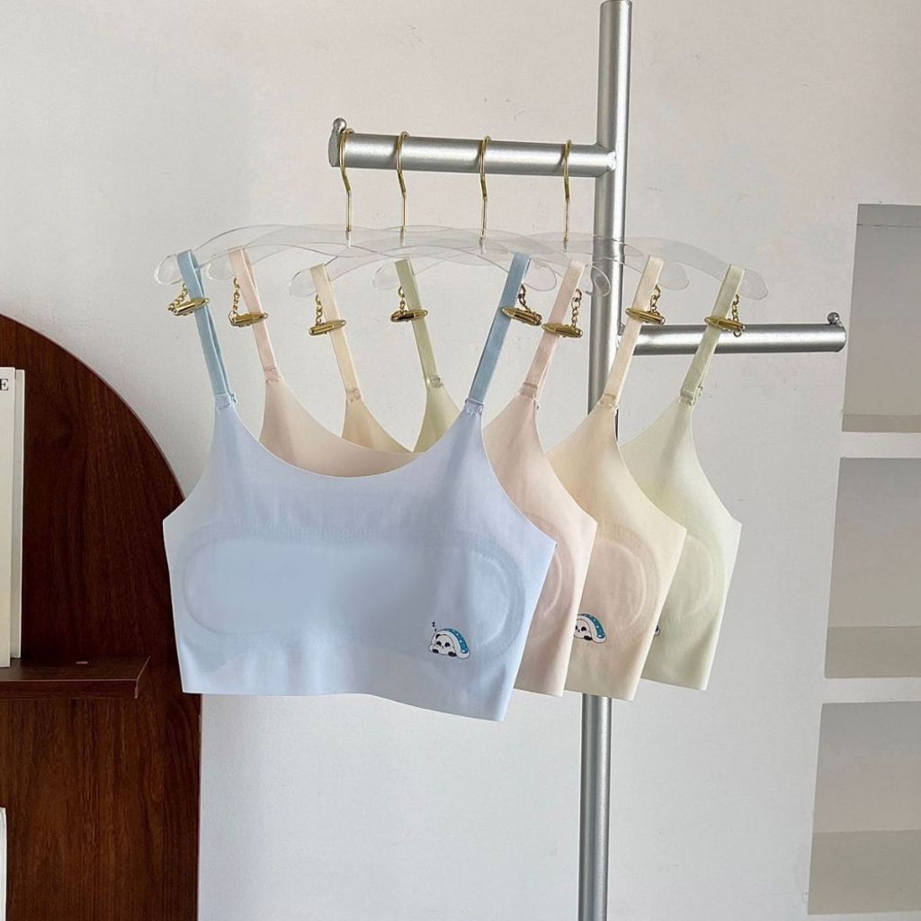 SET 3 Áo lá bé gái hai dây mảnh chất su mềm mại êm ái thoáng mát họa tiết xinh xắn cute LANIXA B898