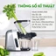 Máy ép chậm trục ngang Venko VS30, máy ẻp trái cây kiệt bã, ép hoa quả rau củ, không gây tiếng ồn công suất 200W