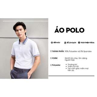 [T7_ĐỒNG GIÁ 329K] Áo Polo Nam 1APCB642TRK Form Slimfit Cao Cấp Phối Viền Cổ Chống Nhăn Bền Màu