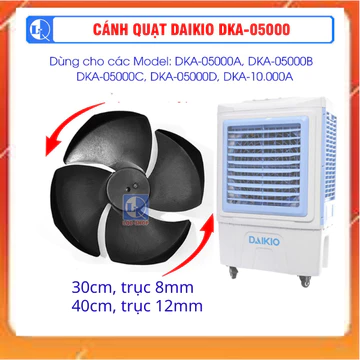 Cánh quạt hơi nước trục lỗ 8mm 12mm, Cánh quạt điều hoà hơi nước sải cánh 30cm 40cm chạy êm