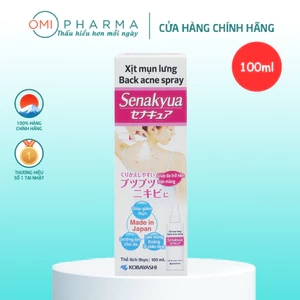 Xịt mụn lưng Senakyua Kobayashi 100ml Nhật Bản - Xịt lưng Giúp giảm mụn lưng, sáng mịn da Nhật Bản