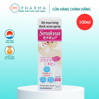 [DATE 1/5/2026] Xịt mụn lưng Senakyua Kobayashi 100ml Nhật Bản - Xịt lưng Giúp giảm mụn lưng, sáng mịn da Nhật Bản