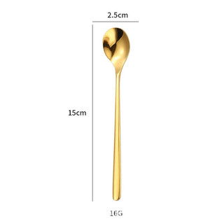 (1 CÁI)Thìa Cà Phê inox 304 Mạ Titan Vàng 15cm Đầu Giọt Nước  Nhỏ xinh, sang trọng